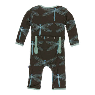 KicKee Pants Print Coverall with Snaps - Giant Dragonfly