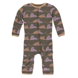 KicKee Pants Print Coverall with Snaps - Lions