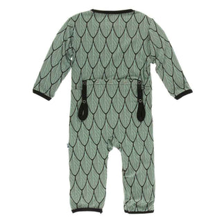 KicKee Pants Print Coverall with Snaps - Midnight Feathers
