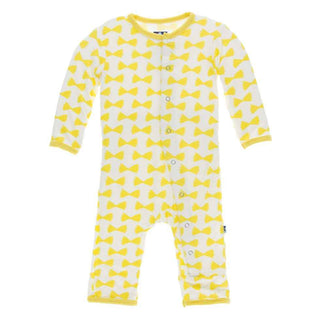 KicKee Pants Print Coverall with Snaps - Natural Farfalle