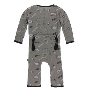Print Bamboo Coverall with Snaps - Par Avion Baby & Toddler Sleepwear
