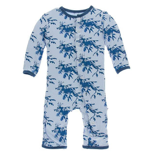 KicKee Pants Print Coverall with Snaps - Pond Leafy Sea Dragon