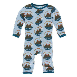 KicKee Pants Print Coverall with Snaps - Pond Volcano