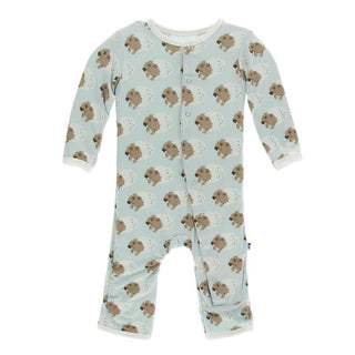 KicKee Pants Print Coverall with Snaps - Spring Sky Diictodon