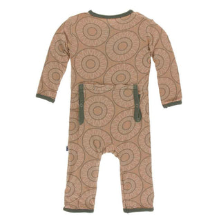 KicKee Pants Print Coverall with Snaps - Suede Bead Art