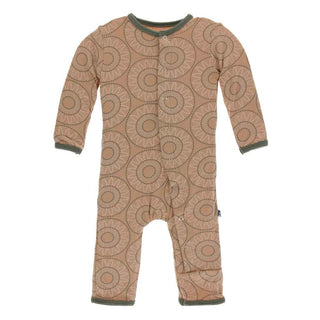 KicKee Pants Print Coverall with Snaps - Suede Bead Art