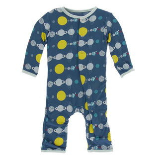 KicKee Pants Print Coverall with Snaps - Twilight Planets