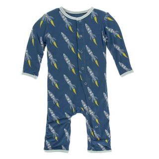 KicKee Pants Print Coverall with Snaps - Twilight Rockets