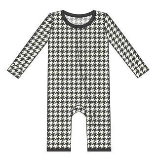 KicKee Pants Print Coverall with Snaps - Zebra Houndstooth