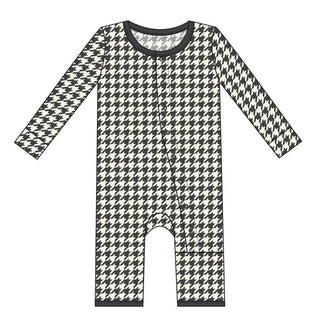 Print Bamboo Coverall with Snaps - Zebra Houndstooth Baby & Toddler Sleepwear