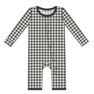 KicKee Pants Print Coverall with Snaps - Zebra Houndstooth