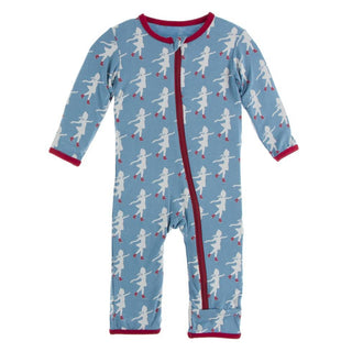 KicKee Pants Print Coverall with Zipper - Blue Moon Ice Skater