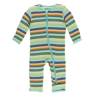 KicKee Pants Print Coverall with Zipper - Cancun Glass Stripe