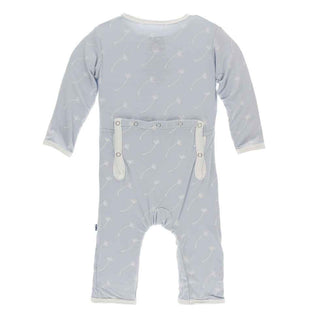 KicKee Pants Print Coverall with Zipper - Dew Dandelion Seeds