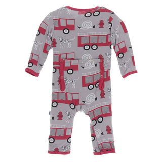 KicKee Pants Print Coverall with Zipper - Feather Firefighter