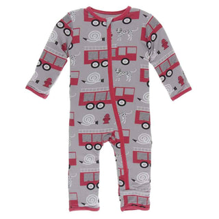 KicKee Pants Print Coverall with Zipper - Feather Firefighter