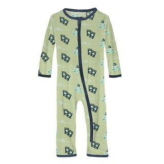 KicKee Pants Print Coverall with Zipper - Field Green Travel Guide
