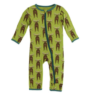 KicKee Pants Print Coverall with Zipper - Meadow Bad Moose