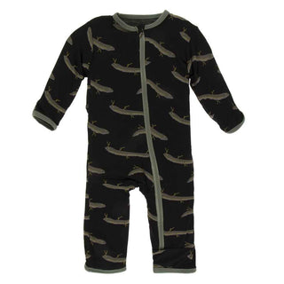 KicKee Pants Print Coverall with Zipper - Midnight Electric Eels