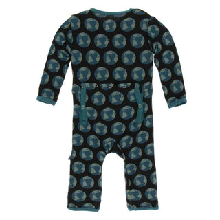 KicKee Pants Print Coverall with Zipper - Midnight Environmental Protection