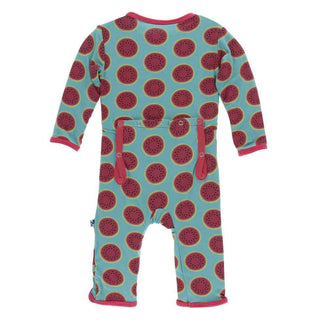 KicKee Pants Print Coverall with Zipper - Neptune Watermelon