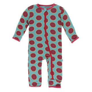 KicKee Pants Print Coverall with Zipper - Neptune Watermelon