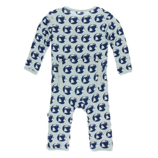 KicKee Pants Print Coverall with Zipper - Spring Sky Environmental Protection