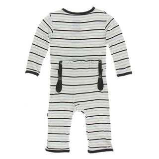 KicKee Pants Print Coverall with Zipper - Tuscan Afternoon Stripe