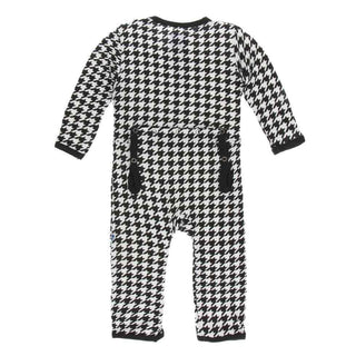 Print Bamboo Coverall with Zipper - Zebra Houndstooth Baby & Toddler Sleepwear