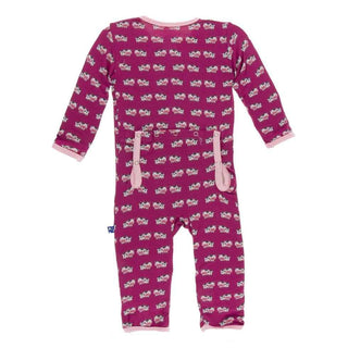 Print Coverall (Zipper) - Berry Cow Baby & Toddler Sleepwear