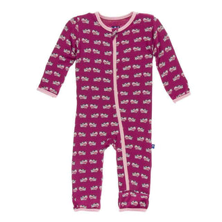 Print Coverall (Zipper) - Berry Cow Baby & Toddler Sleepwear