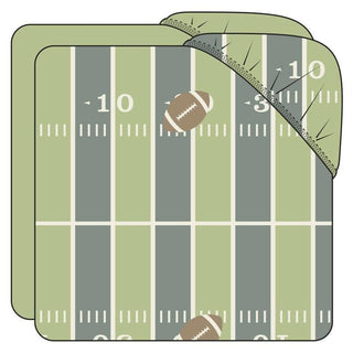 KicKee Pants Print Crib Sheet Set of 2 - Football and Field Green, One Size