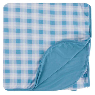 KicKee Pants Print Double Layer Throw Blanket - Blue Moon 2020 Holiday Plaid, One Size