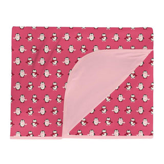 KicKee Pants Print Double Layer Throw Blanket, Winter Rose Penguins - One Size WCA22