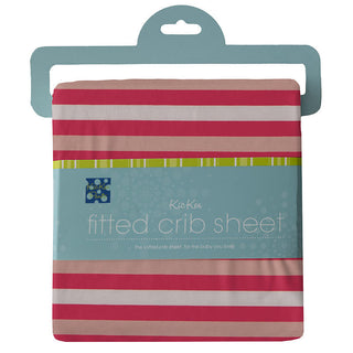 KicKee Pants Print Fitted Crib Sheet - Hopscotch Stripe - One Size