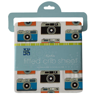 KicKee Pants Print Fitted Crib Sheet - Moms Camera - One Size