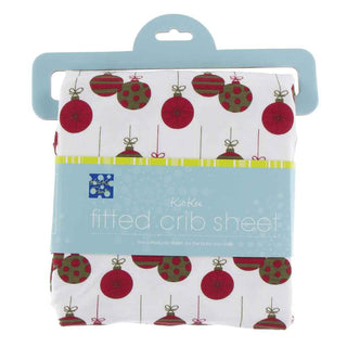 KicKee Pants Print Fitted Crib Sheet - Natural Ornaments, One Size
