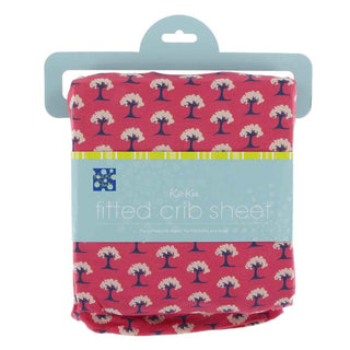 KicKee Pants Print Fitted Crib Sheet - Red Ginger Mini Trees, One Size