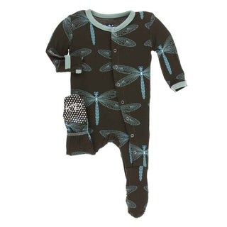 KicKee Pants Print Footie with Snaps - Giant Dragonfly