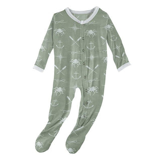 KicKee Pants Print Footie with Snaps - Lily Pad Captain and Crew