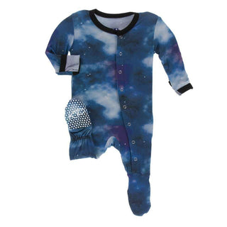 KicKee Pants Print Footie with Snaps - Wine Grapes Galaxy