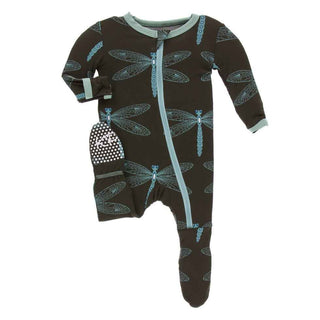 KicKee Pants Print Footie with Zipper - Giant Dragonfly