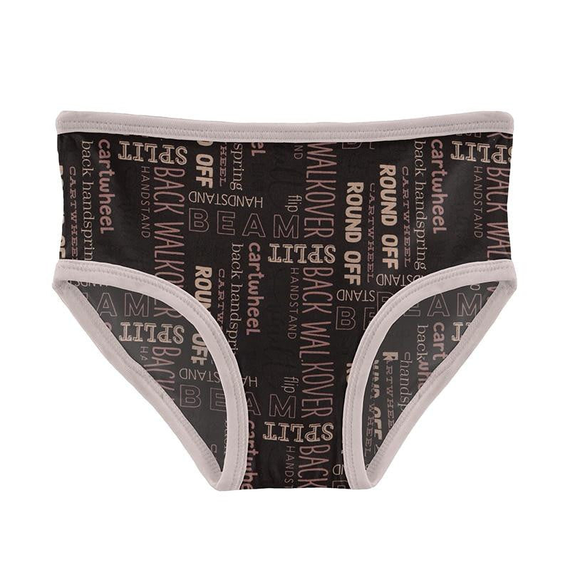 Kickee Pants Bamboo Print Girls Underwear - Zebra Gymnastics – Baby Riddle