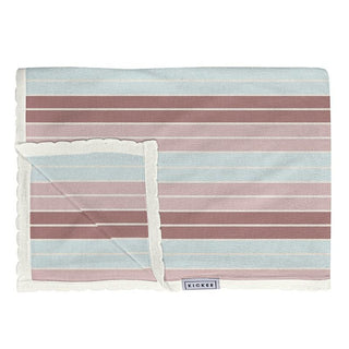 KicKee Pants Print Knitted Throw Blanket - Active Stripe, One Size