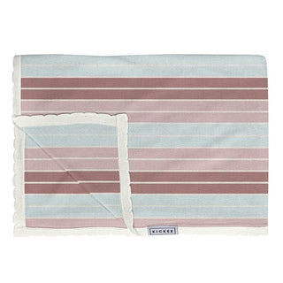 Print Bamboo Knitted Throw Blanket - Active Stripe, One Size Swaddling & Receiving Blankets
