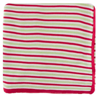 KicKee Pants Print Knitted Toddler Blanket - 2020 Candy Cane Stripe, One Size