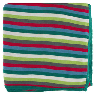 KicKee Pants Print Knitted Toddler Blanket - 2020 Multi Stripe, One Size