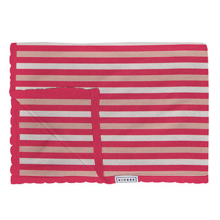 KicKee Pants Print Knitted Toddler Blanket - Hopscotch Stripe - One Size