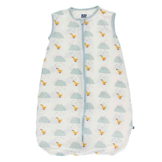 KicKee Pants Print Lightweight Sleeping Bag - Natural Puddle Duck