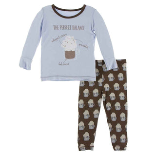 KicKee Pants Print Long Sleeve Pajama Set - Hot Cocoa